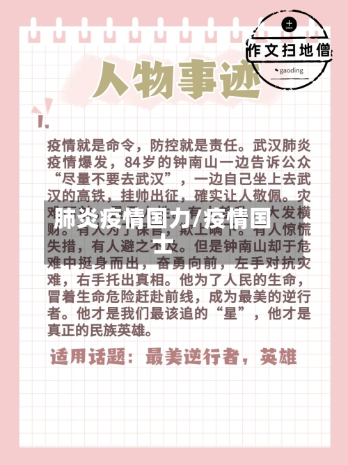 肺炎疫情国力/疫情国士-第1张图片