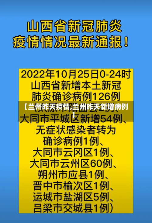 【兰州昨天疫情,兰州昨天新增病例】-第3张图片