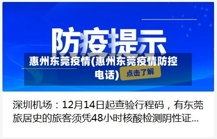 惠州东莞疫情(惠州东莞疫情防控电话)-第1张图片
