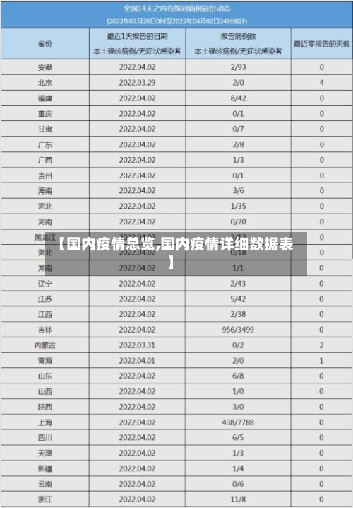 【国内疫情总览,国内疫情详细数据表】-第2张图片