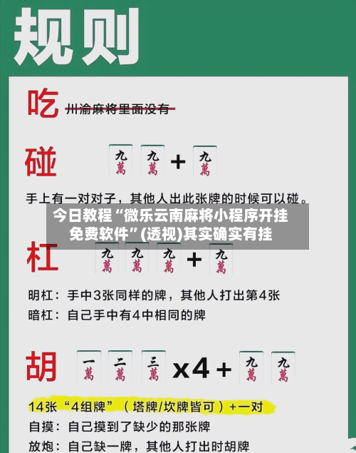 今日教程“微乐云南麻将小程序开挂免费软件”(透视)其实确实有挂-第1张图片
