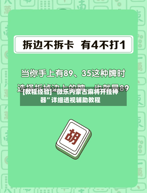 [教程经验]“微乐内蒙古麻将开挂神器	”详细透视辅助教程-第2张图片