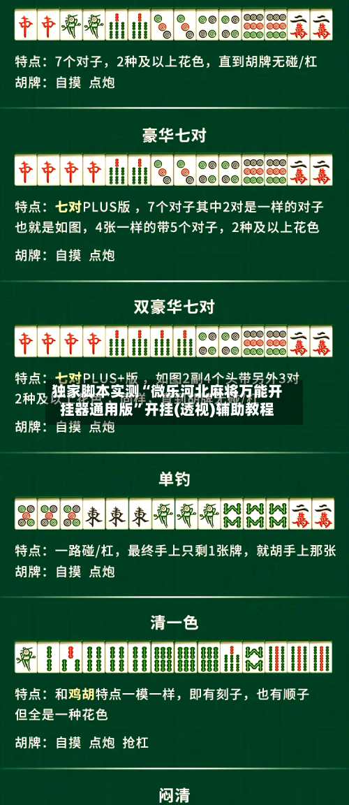 独家脚本实测“微乐河北麻将万能开挂器通用版	”开挂(透视)辅助教程-第1张图片