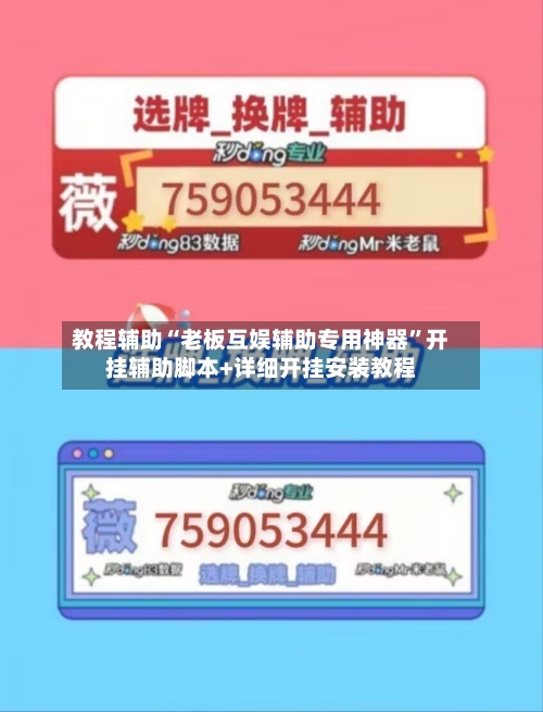 教程辅助“老板互娱辅助专用神器	”开挂辅助脚本+详细开挂安装教程-第2张图片