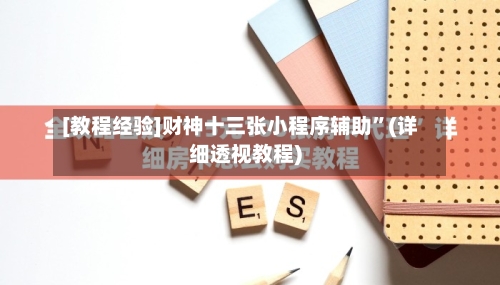 [教程经验]财神十三张小程序辅助”(详细透视教程)-第3张图片