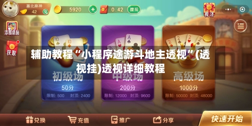 辅助教程“小程序途游斗地主透视”(透视挂)透视详细教程-第3张图片