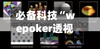 必备科技“wepoker透视软件挂”详细教程辅助工具-第2张图片