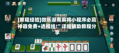 [教程经验]微乐湖南麻将小程序必赢神器免费+透视挂!”详细辅助教程分享-第2张图片