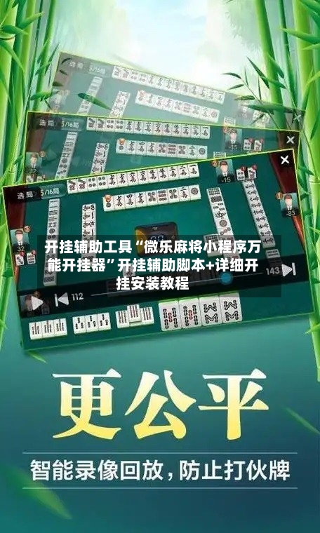 开挂辅助工具“微乐麻将小程序万能开挂器”开挂辅助脚本+详细开挂安装教程-第3张图片