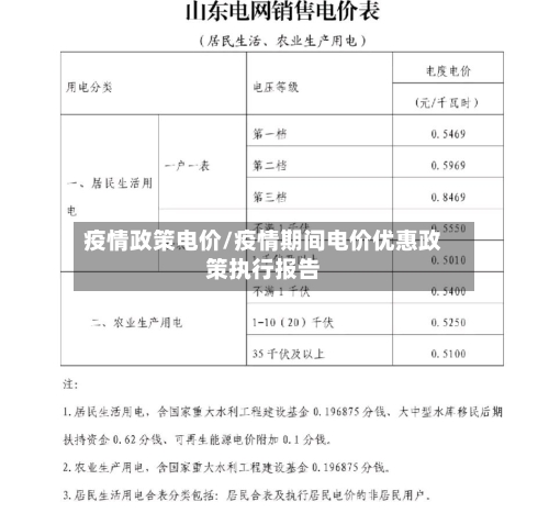 疫情政策电价/疫情期间电价优惠政策执行报告-第1张图片