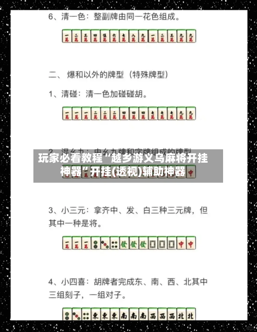 玩家必看教程“越乡游义乌麻将开挂神器”开挂(透视)辅助神器-第2张图片
