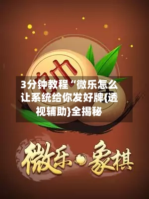 3分钟教程“微乐怎么让系统给你发好牌{透视辅助}全揭秘-第2张图片