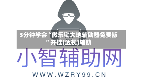 3分钟学会“微乐锄大地辅助器免费版”开挂(透视)辅助-第1张图片