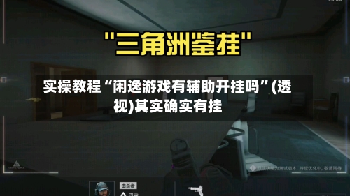 实操教程“闲逸游戏有辅助开挂吗	”(透视)其实确实有挂-第2张图片