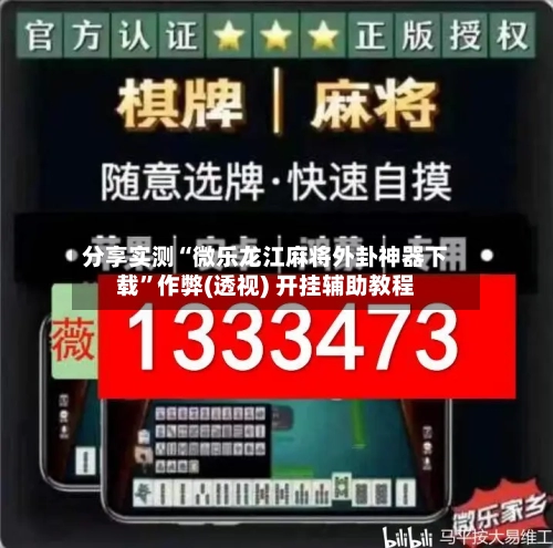 分享实测“微乐龙江麻将外卦神器下载”作弊(透视) 开挂辅助教程-第2张图片