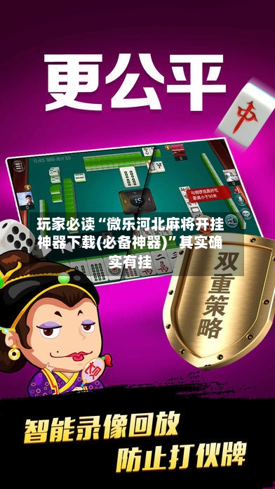 玩家必读“微乐河北麻将开挂神器下载(必备神器)”其实确实有挂-第3张图片