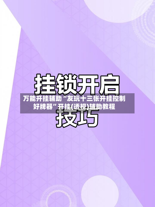 万能开挂辅助“友玩十三张开挂控制好牌器	”开挂(透视)辅助教程-第1张图片