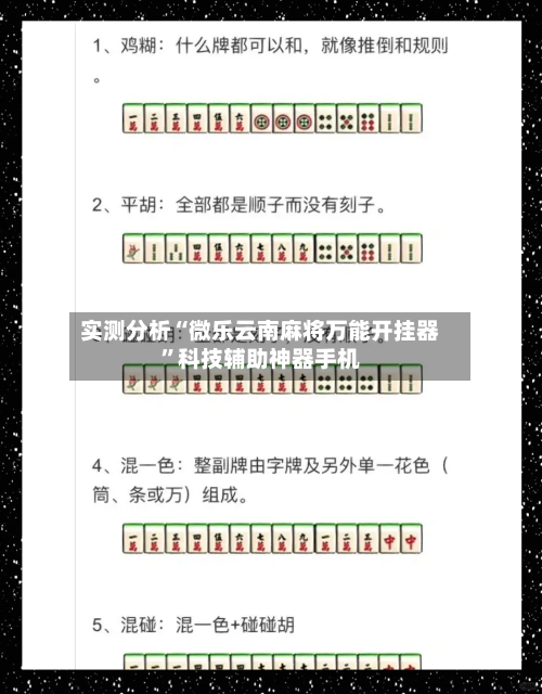实测分析“微乐云南麻将万能开挂器”科技辅助神器手机-第1张图片