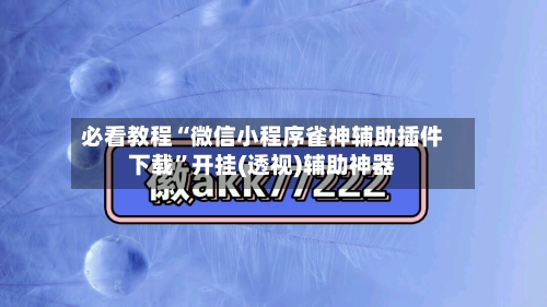 必看教程“微信小程序雀神辅助插件下载”开挂(透视)辅助神器-第1张图片