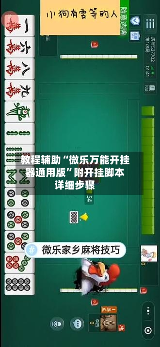教程辅助“微乐万能开挂器通用版	”附开挂脚本详细步骤-第2张图片