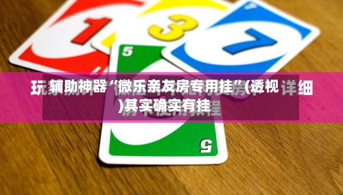 辅助神器“微乐亲友房专用挂”(透视)其实确实有挂-第2张图片