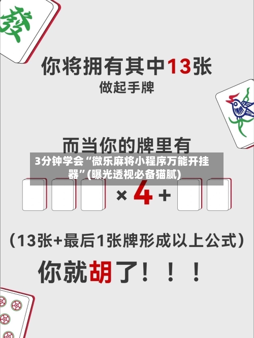 3分钟学会“微乐麻将小程序万能开挂器”(曝光透视必备猫腻)-第1张图片