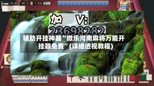 辅助开挂神器“微乐河南麻将万能开挂器免费	”(详细透视教程)-第3张图片