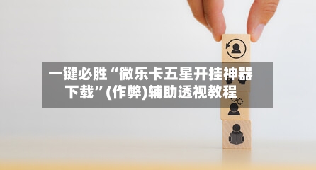 一键必胜“微乐卡五星开挂神器下载”(作弊)辅助透视教程-第2张图片