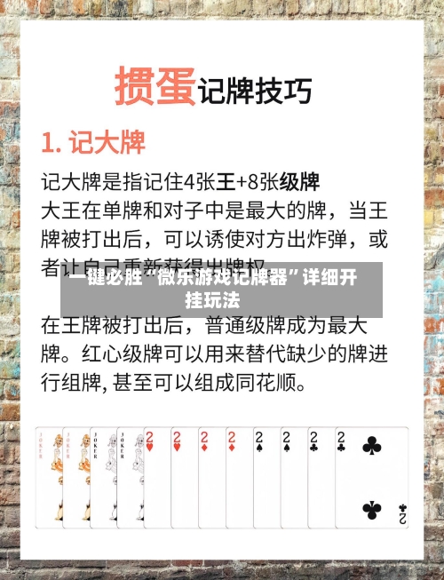 一键必胜“微乐游戏记牌器”详细开挂玩法-第2张图片