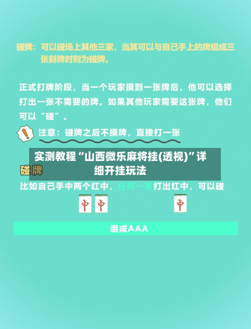 实测教程“山西微乐麻将挂(透视)	”详细开挂玩法-第2张图片