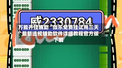 万能开挂辅助“微乐免费挂试用三天	”最新透视辅助软件详细教程官方版下载-第2张图片