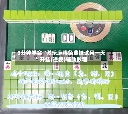 3分钟学会“微乐麻将免费挂试用一天”开挂(透视)辅助教程-第2张图片