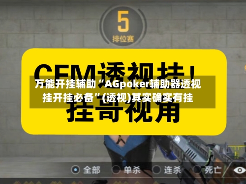 万能开挂辅助“AGpoker辅助器透视挂开挂必备”(透视)其实确实有挂-第1张图片