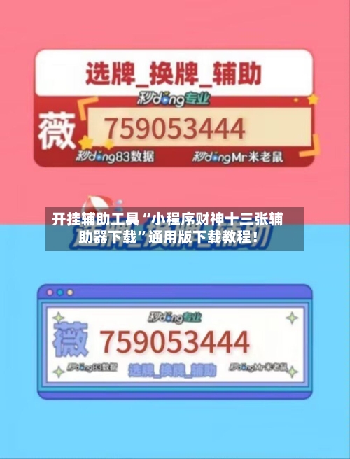 开挂辅助工具“小程序财神十三张辅助器下载”通用版下载教程！-第2张图片