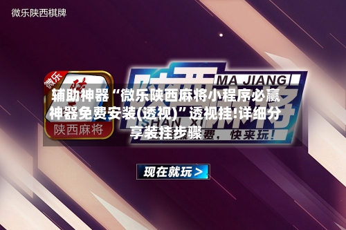 辅助神器“微乐陕西麻将小程序必赢神器免费安装(透视)”透视挂!详细分享装挂步骤-第2张图片