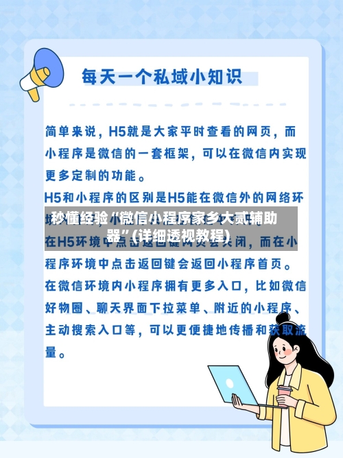 秒懂经验“微信小程序家乡大贰辅助器	”(详细透视教程)-第1张图片