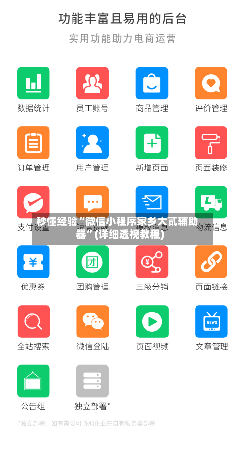 秒懂经验“微信小程序家乡大贰辅助器”(详细透视教程)-第2张图片