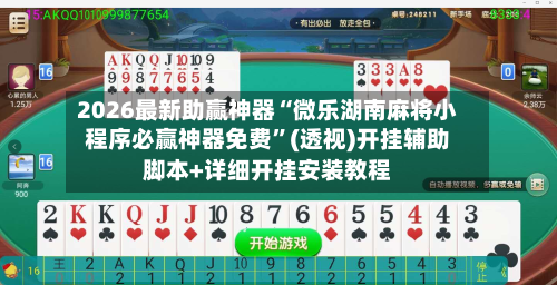 2026最新助赢神器“微乐湖南麻将小程序必赢神器免费”(透视)开挂辅助脚本+详细开挂安装教程-第2张图片