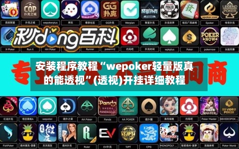 安装程序教程“wepoker轻量版真的能透视	”(透视)开挂详细教程-第1张图片