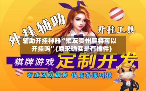 辅助开挂神器“聚友贵州麻将可以开挂吗”(原来确实是有插件)-第2张图片