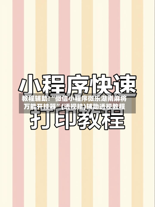 教程辅助!“微信小程序微乐湖南麻将万能开挂器”(透视挂)辅助透视教程-第3张图片