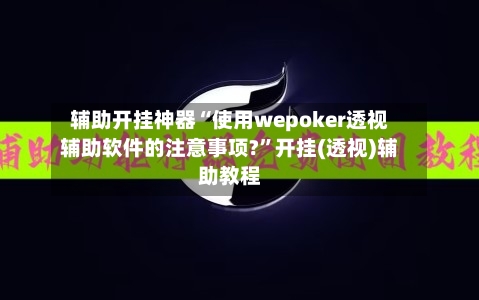 辅助开挂神器“使用wepoker透视辅助软件的注意事项?	”开挂(透视)辅助教程-第2张图片