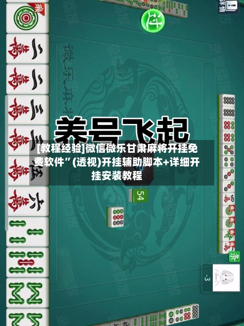 [教程经验]微信微乐甘肃麻将开挂免费软件”(透视)开挂辅助脚本+详细开挂安装教程-第2张图片