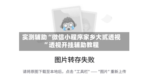 实测辅助“微信小程序家乡大贰透视”透视开挂辅助教程-第1张图片