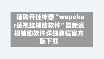 辅助开挂神器“wepoker透视挂辅助软件”最新透视辅助软件详细教程官方版下载-第1张图片