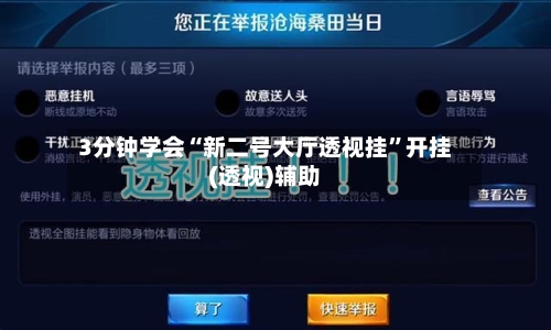 3分钟学会“新二号大厅透视挂”开挂(透视)辅助-第1张图片