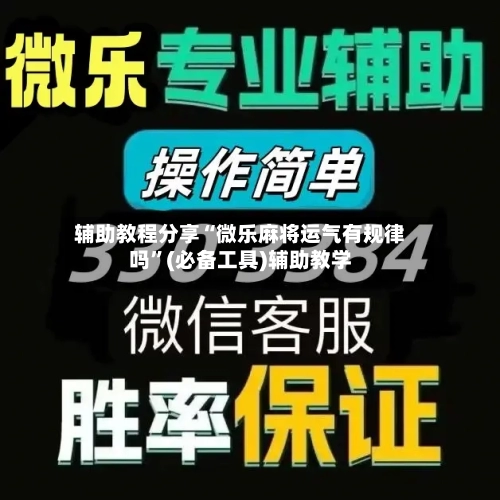辅助教程分享“微乐麻将运气有规律吗”(必备工具)辅助教学-第2张图片