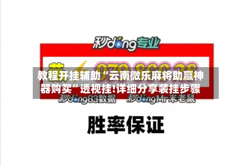 教程开挂辅助“云南微乐麻将助赢神器购买	”透视挂!详细分享装挂步骤-第2张图片