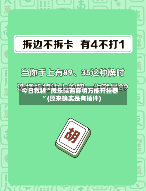 今日教程“微乐陕西麻将万能开挂器	”(原来确实是有插件)-第1张图片