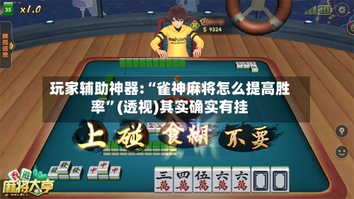 玩家辅助神器:“雀神麻将怎么提高胜率	”(透视)其实确实有挂-第2张图片